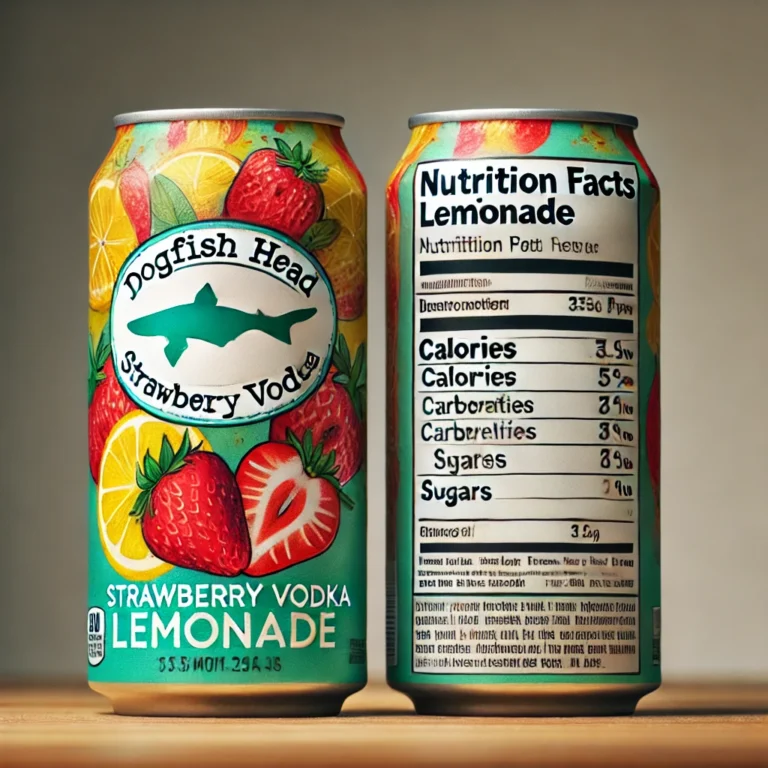 Dogfish Head Strawberry Vodka Lemonade calories and nutrition facts