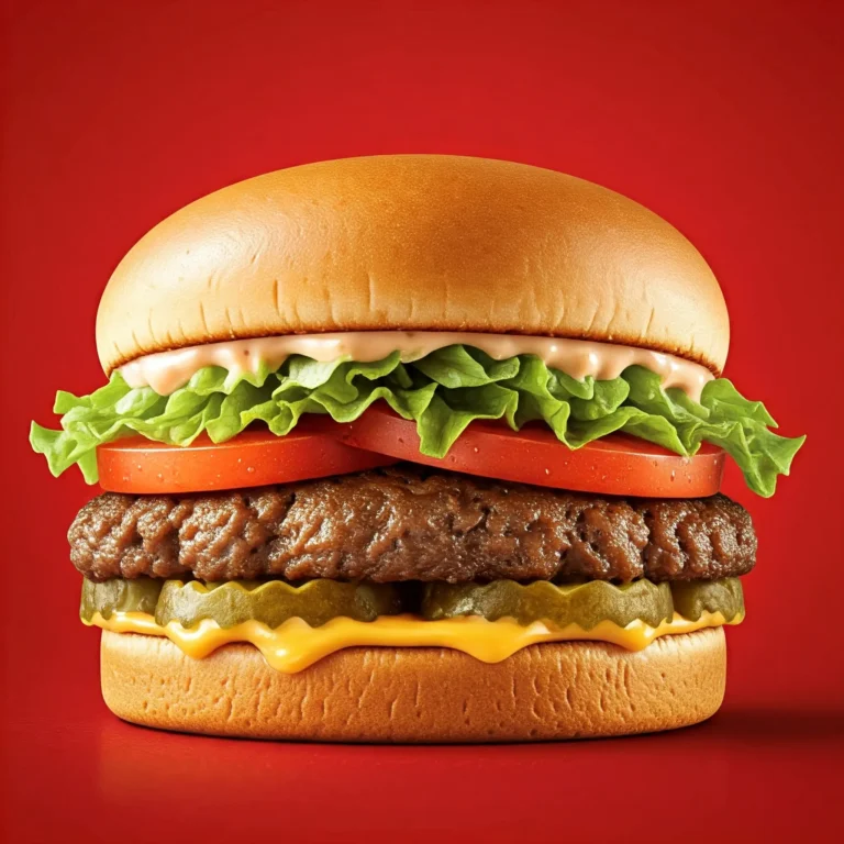 [A vibrant photo of an In-N-Out burger with its signature spread, showing the layers of bun, lettuce, tomato, and patty. The image should evoke the mouthwatering appeal of the meal.]