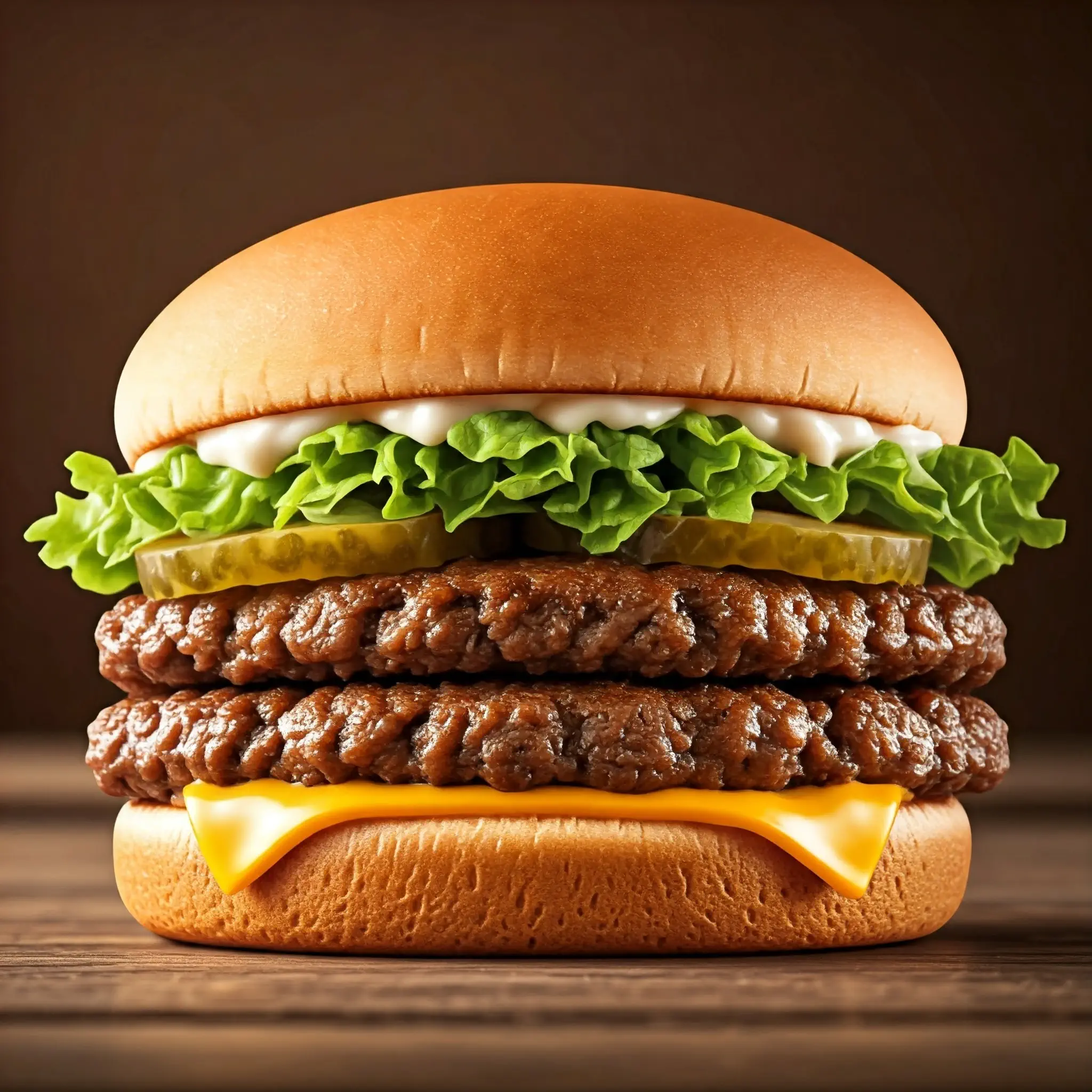 A McDouble burger with fresh ingredients, highlighting its appeal